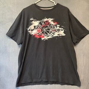 Vintage Air Jordan Shirt Thrashed Skater Basketball B-ball Goat Logo Men's XL